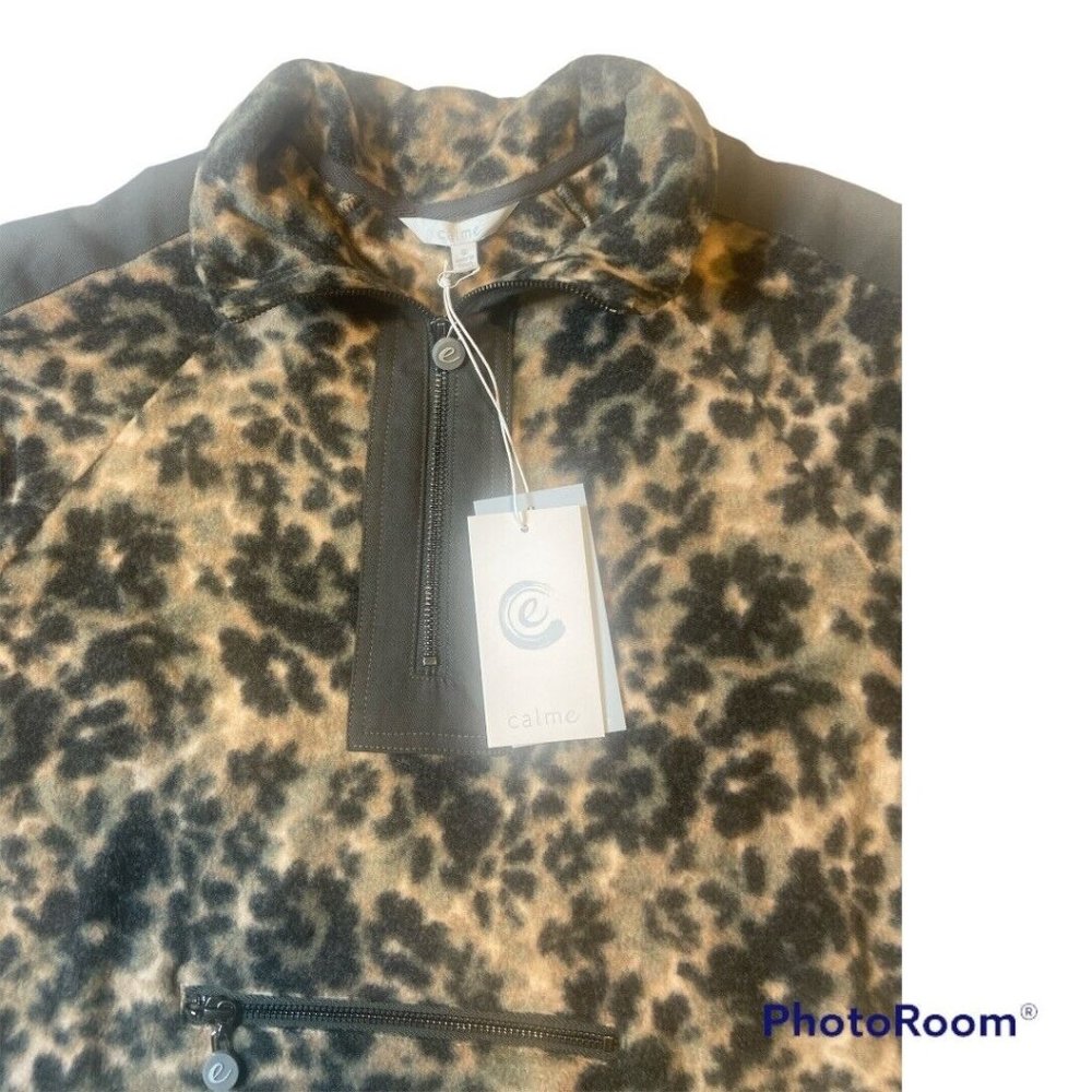 Calme By Johnny Was Half Zip Soft Fleece Pull Over Women's Small NWT $168 - Picture 4 of 7